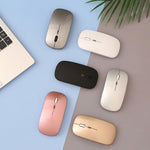 Wireless Slim Mouse Less Noise Adjustable Rechargeable Mouse for Laptop Computer