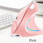 2.4G Wireless Vertical Mouse Rechargeable Mouse with 3 Adjustable DPI Levels and Auto Sleep