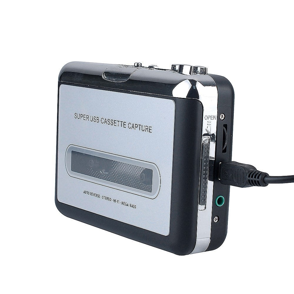 USB kassetteafspiller bærbar båndafspiller optager MP3-/CD-lydmusik via USB til bærbar PC og Mac