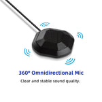 Portable Conference Microphone 360° Omnidirectional Condenser Computer PC Small Microphone with Touch Mute for PC Laptop Video Conference Chatting Gaming Recording Online Class Skype