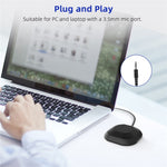 Portable Conference Microphone 360° Omnidirectional Condenser Computer PC Small Microphone with Touch Mute for PC Laptop Video Conference Chatting Gaming Recording Online Class Skype