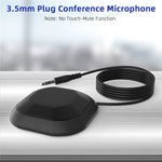 Portable Conference Microphone 360° Omnidirectional Condenser Computer PC Small Microphone with Touch Mute for PC Laptop Video Conference Chatting Gaming Recording Online Class Skype