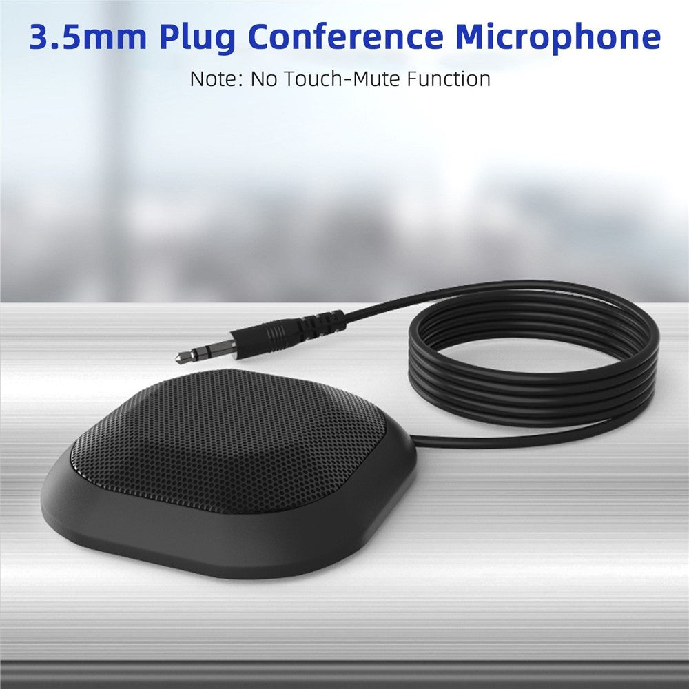 Portable Conference Microphone 360° Omnidirectional Condenser Computer PC Small Microphone with Touch Mute for PC Laptop Video Conference Chatting Gaming Recording Online Class Skype