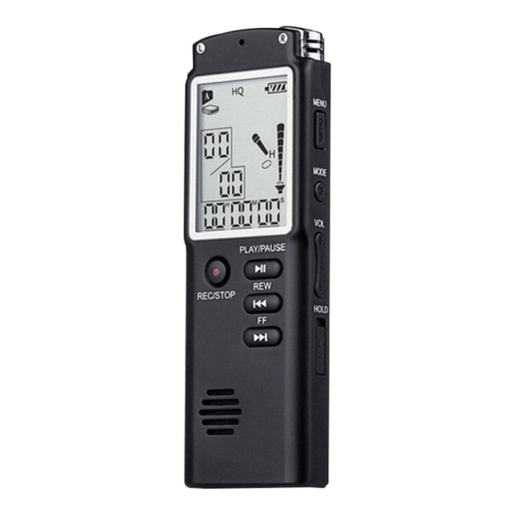 T60 32 GB støjreducerende digital stemmeaktiveret stemmeoptager, MP3-afspiller, 1536 kbps HD-optagelse, dobbelt kondensatormikrofon med WAV- og MP3-afspiller til mobiloptagelse af møder, forelæsninger, interviews og undervisning