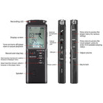 T60 32 GB støjreducerende digital stemmeaktiveret stemmeoptager, MP3-afspiller, 1536 kbps HD-optagelse, dobbelt kondensatormikrofon med WAV- og MP3-afspiller til mobiloptagelse af møder, forelæsninger, interviews og undervisning