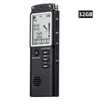 T60 32 GB støjreducerende digital stemmeaktiveret stemmeoptager, MP3-afspiller, 1536 kbps HD-optagelse, dobbelt kondensatormikrofon med WAV- og MP3-afspiller til mobiloptagelse af møder, forelæsninger, interviews og undervisning