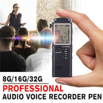 T60 32 GB støjreducerende digital stemmeaktiveret stemmeoptager, MP3-afspiller, 1536 kbps HD-optagelse, dobbelt kondensatormikrofon med WAV- og MP3-afspiller til mobiloptagelse af møder, forelæsninger, interviews og undervisning