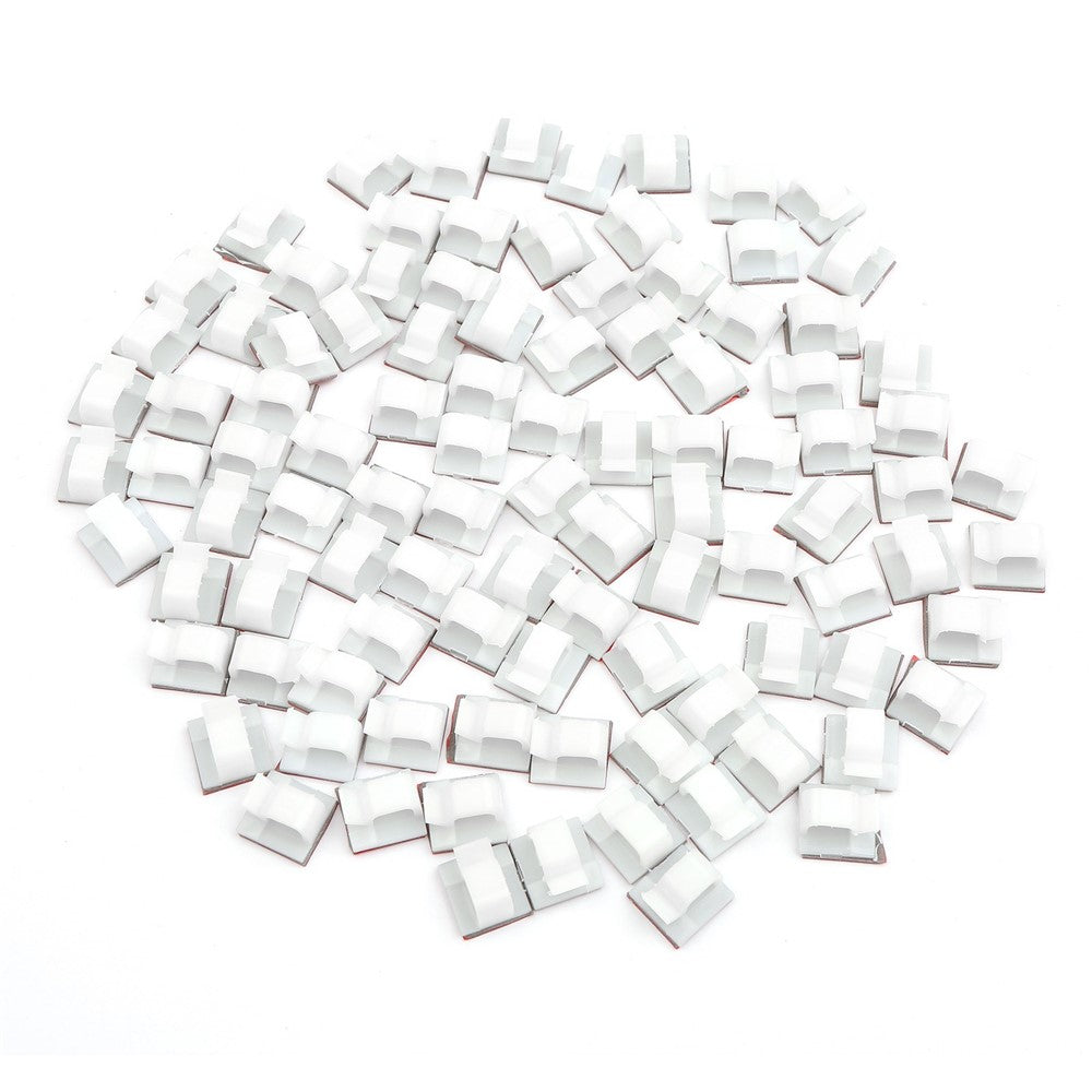 100 Pcs Cable Clips Cord Organizer Cable Management, Self Adhesive Wire Holder System Multipurpose Wire Clips