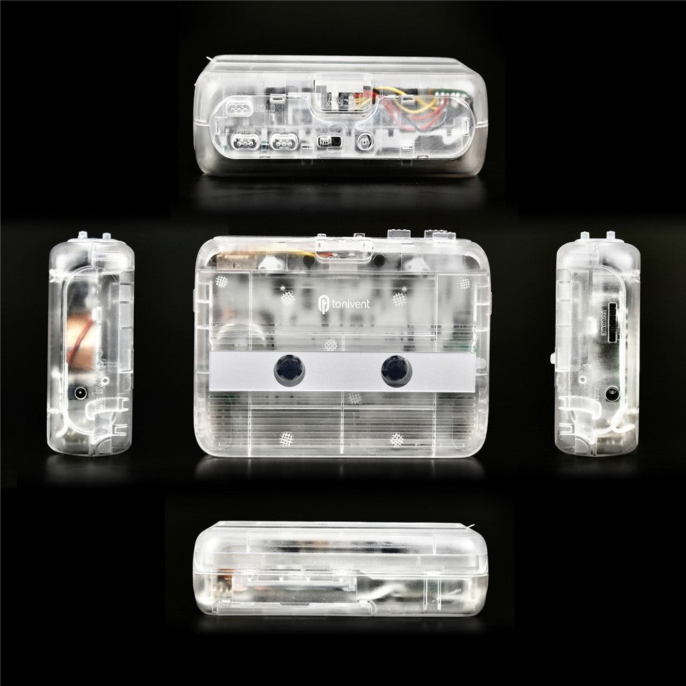 TONIVENT BT Cassette Player FM Stereo Radio Portable Tape Player with Auto Reverse and 3.5mm AUX Input