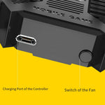 AK77 Mobile Game Controller PUBG Game Controller Gamepad with 6-Finger Gaming Trigger and Cooling Fan