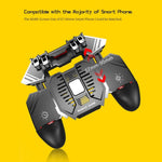 AK77 Mobile Game Controller PUBG Game Controller Gamepad with 6-Finger Gaming Trigger and Cooling Fan