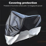BSDDP 200x90x100cm Motorcycle Cover with Keyhole Oxford Cloth Waterproof Dustproof Motorbike Outdoor Protective Hood Cover