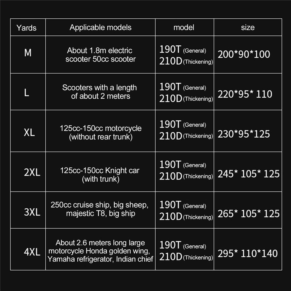 BSDDP 200x90x100cm Motorcycle Cover with Keyhole Oxford Cloth Waterproof Dustproof Motorbike Outdoor Protective Hood Cover