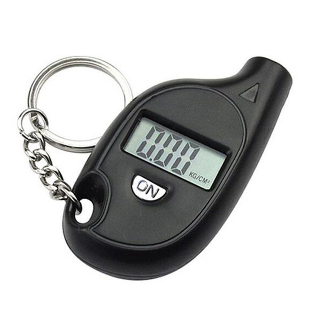 Portable Digital Display Car Tire Air Pressure Gauge Mini Tire Pressure Tester Measuring Tool with Keychain