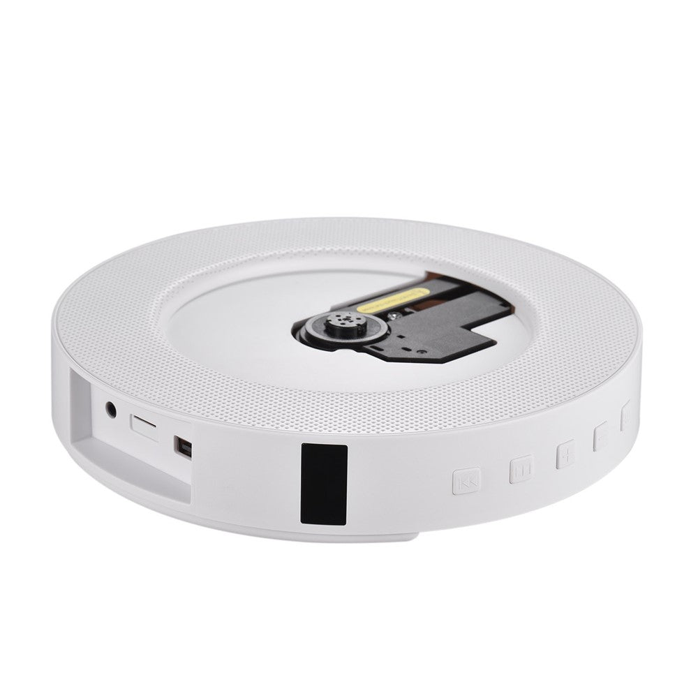 LED Display Wall Mountable CD Player Bluetooth-compatible Speaker with Remote Control FM Radio 3.5mm AUX Input TF Card U Disk Music Player Timing Function