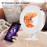 LED Display Wall Mountable CD Player Bluetooth-compatible Speaker with Remote Control FM Radio 3.5mm AUX Input TF Card U Disk Music Player Timing Function