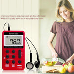 RETEKESS V-112 Bärbar AM/FM Stereoradio Fickradio 2 Band Digital Tuning Radio Minimottagare Utomhusradio med Hörlursrem LCD-skärm
