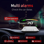 Car HUD Head Up Display Digital OBD2 GPS Interface Smart Speedometer with Over Speed Warning, Mileage Measurement, Time, Direction, Altitude