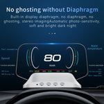 Car HUD Head Up Display Digital OBD2 GPS Interface Smart Speedometer with Over Speed Warning, Mileage Measurement, Time, Direction, Altitude