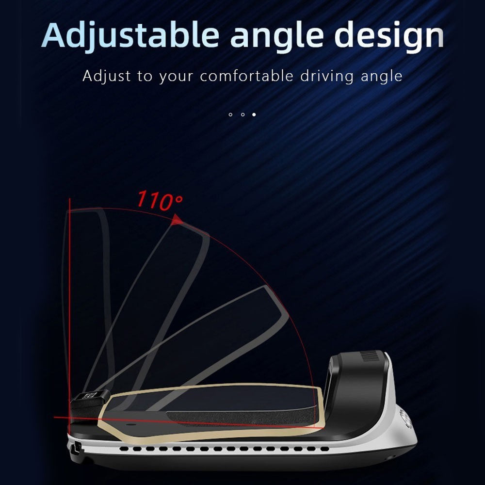 Car HUD Head Up Display Digital OBD2 GPS Interface Smart Speedometer with Over Speed Warning, Mileage Measurement, Time, Direction, Altitude