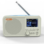 Bærbar radio, digital modtager, AM/FM-stereo, genopladelig, understøtter TF-kort, USB-port, sleep-timer