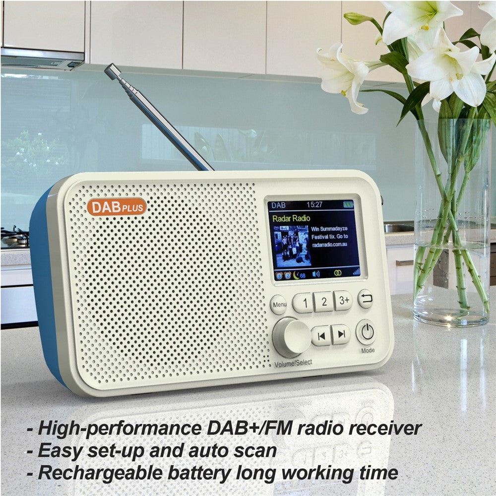 Bærbar radio, digital modtager, AM/FM-stereo, genopladelig, understøtter TF-kort, USB-port, sleep-timer