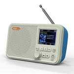Bærbar radio, digital modtager, AM/FM-stereo, genopladelig, understøtter TF-kort, USB-port, sleep-timer