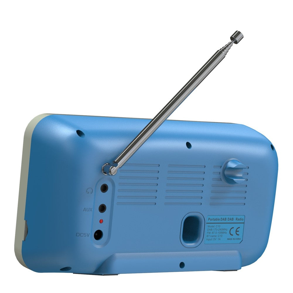 Bærbar radio, digital modtager, AM/FM-stereo, genopladelig, understøtter TF-kort, USB-port, sleep-timer