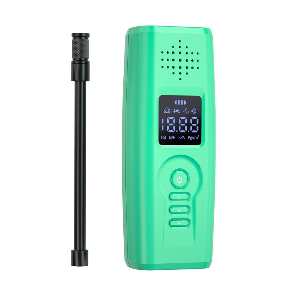 Portable Car Air Pump Intelligent Cordless Air Compressor Large-Capacity Battery 140PSI Electric Tire Inflator Power Bank with SOS Emergency Light for Car Motorcycle Bicycle Tires Balls