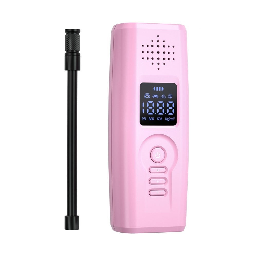 Portable Car Air Pump Intelligent Cordless Air Compressor Large-Capacity Battery 140PSI Electric Tire Inflator Power Bank with SOS Emergency Light for Car Motorcycle Bicycle Tires Balls