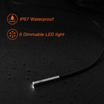 2m Hard Wire Wireless Fidelity Connected Industrial Endoscope Borescope IP67 Waterproof Inspection Camera with Built-in 6pcs Dimmable LEDs 3.9mm Lens 1960*1080 Resolution