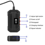 2m Hard Wire Wireless Fidelity Connected Industrial Endoscope Borescope IP67 Waterproof Inspection Camera with Built-in 6pcs Dimmable LEDs 3.9mm Lens 1960*1080 Resolution