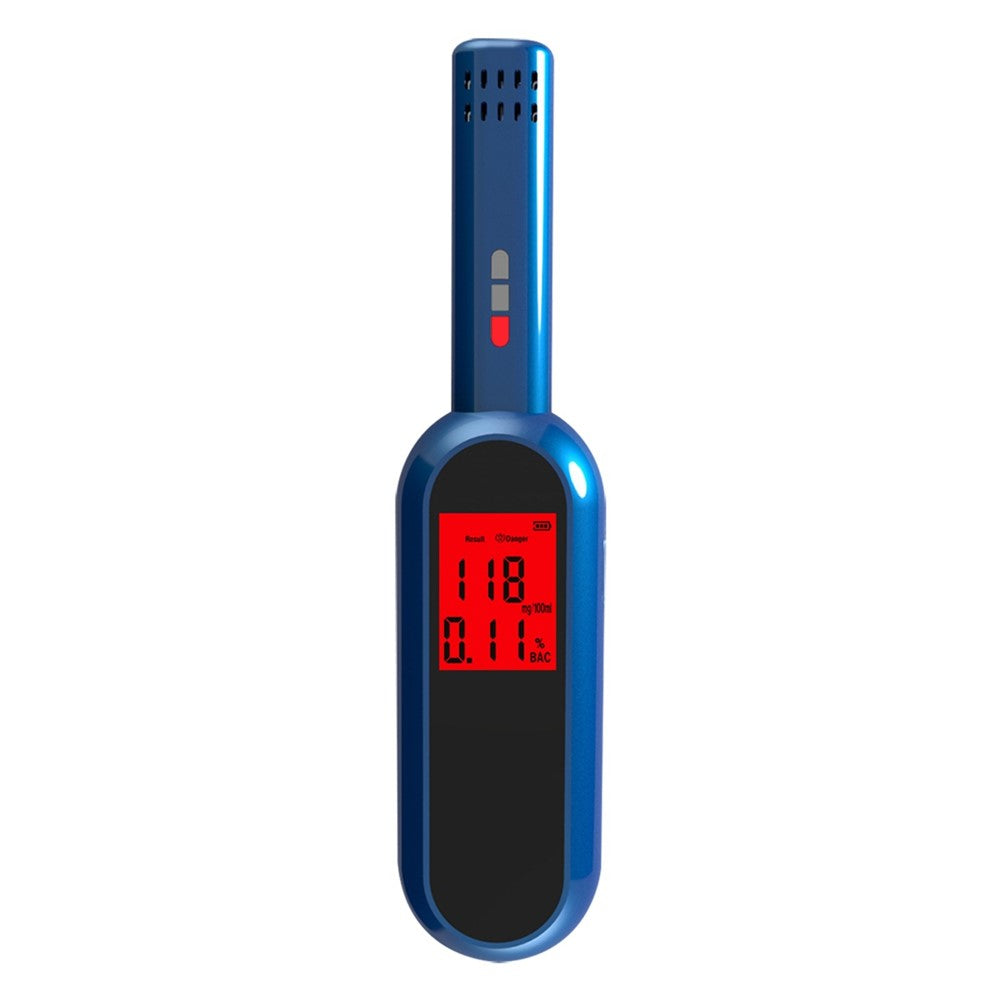 Portable Breath Alcohol Tester with LCD Screen Digital Breathalyzer Blowing Alcohol Tester Handheld Drunk Driving Detection Gauge Battery Powered (No FDA, BPA-Free)
