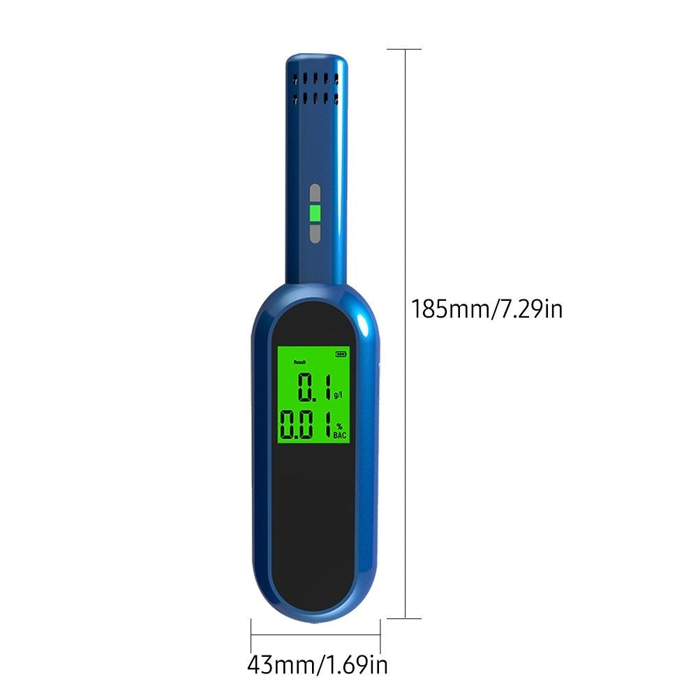 Portable Breath Alcohol Tester with LCD Screen Digital Breathalyzer Blowing Alcohol Tester Handheld Drunk Driving Detection Gauge Battery Powered (No FDA, BPA-Free)