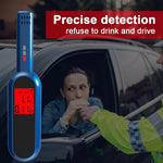 Portable Breath Alcohol Tester with LCD Screen Digital Breathalyzer Blowing Alcohol Tester Handheld Drunk Driving Detection Gauge Battery Powered (No FDA, BPA-Free)