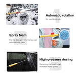 Car Wash Brush High-pressure Foam Car Cleaning Kit 360-degree Spin Car Wash Mop Detachable and Extendable Scrub Brush for Car Home Cleaning and Garden Use