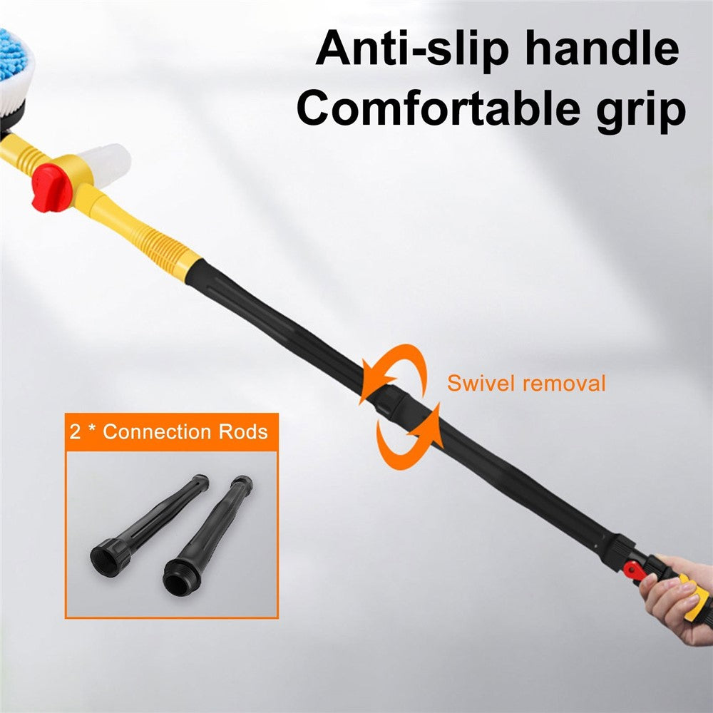 Car Wash Brush High-pressure Foam Car Cleaning Kit 360-degree Spin Car Wash Mop Detachable and Extendable Scrub Brush for Car Home Cleaning and Garden Use
