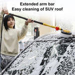 Car Wash Brush High-pressure Foam Car Cleaning Kit 360-degree Spin Car Wash Mop Detachable and Extendable Scrub Brush for Car Home Cleaning and Garden Use