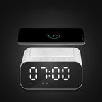 Bluetooth-compatible Speaker Digital Alarm Clock Bedside Wireless Charger Charging Station Bedroom Living Room Kitchen