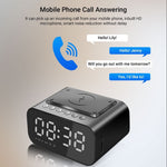 Bluetooth-compatible Speaker Digital Alarm Clock Bedside Wireless Charger Charging Station Bedroom Living Room Kitchen