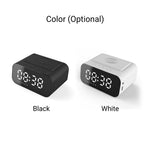 Bluetooth-compatible Speaker Digital Alarm Clock Bedside Wireless Charger Charging Station Bedroom Living Room Kitchen