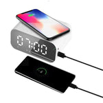 Bluetooth-compatible Speaker Digital Alarm Clock Bedside Wireless Charger Charging Station Bedroom Living Room Kitchen