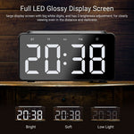 Bluetooth-compatible Speaker Digital Alarm Clock Bedside Wireless Charger Charging Station Bedroom Living Room Kitchen