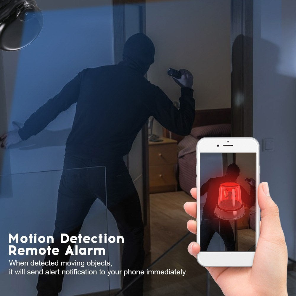 Mini Body WiFi Camera Wearable Hidden Spy Cam 1080P HD Night Vision Camera Indoor Covert Security Camera for Home and Office