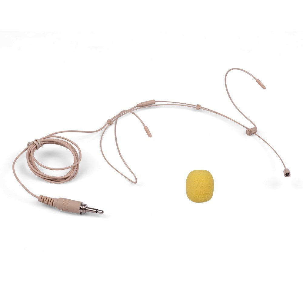 Foldable Headset Microphone Condenser Double Over Ear Earset Headworn Mic 4-pin Mini XLR Plug for Wireless System Bodypack Transmitter