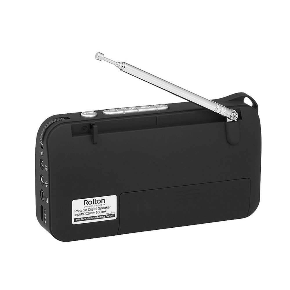 ROLTON W405 FM Digital Radio Portable USB Wired Computer Speaker HiFi Stereo Receiver Support TF Music Play Flashlight